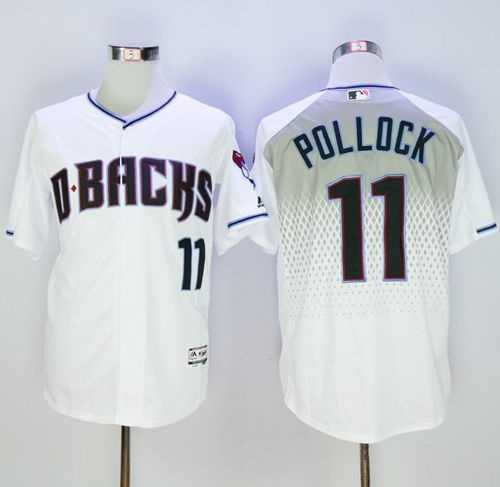Arizona Diamondbacks #11 A. J. Pollock White Capri New Cool Base Stitched Baseball Jersey Sanguo,We sell and wholesale Arizona Diamondbacks #11 A. J. Pollock White Capri New Cool Base Stitched Baseball Jersey Sanguo on line form chian!